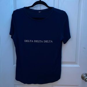 Tri Delta navy tee